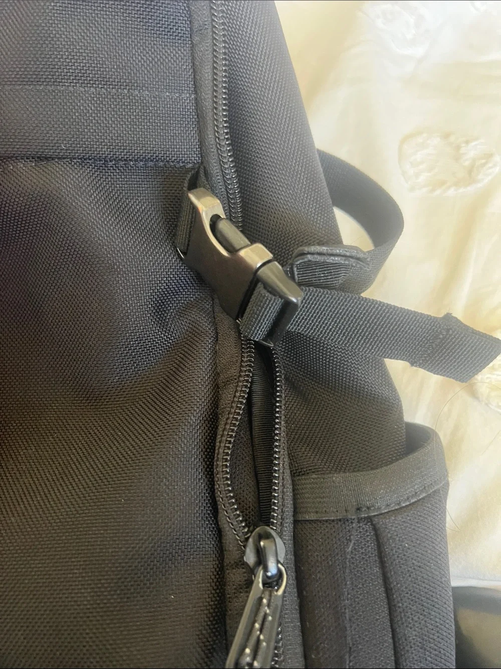 Timbuk2 Black Backpack with Red Pull Tab